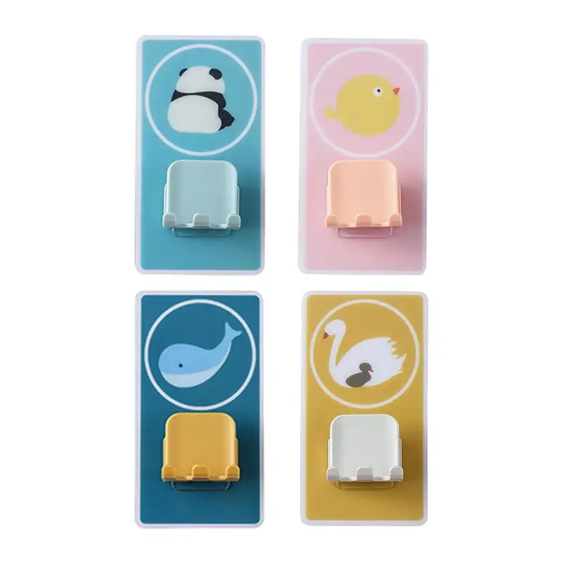 Wall Toothbrush Holder For Bathroom Cute Animal Design Toothbrush Holder For Towel No Punch Hook Organizer Waterproof