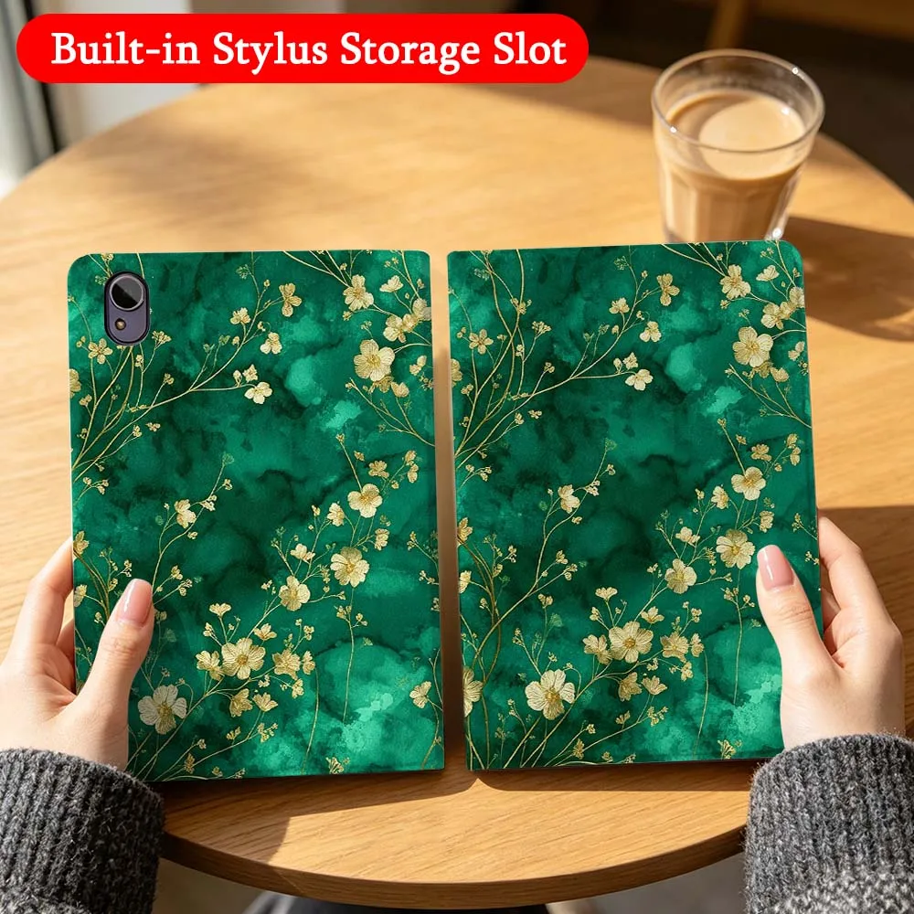 Plum Blossom Art Paint Case For Huawei Matepad M6 10.8 11 11.5S Pro Air SE Honor Tab 8 9 10 V9 X8 X9 X10 Magic Pad GT 2 3 Tablet