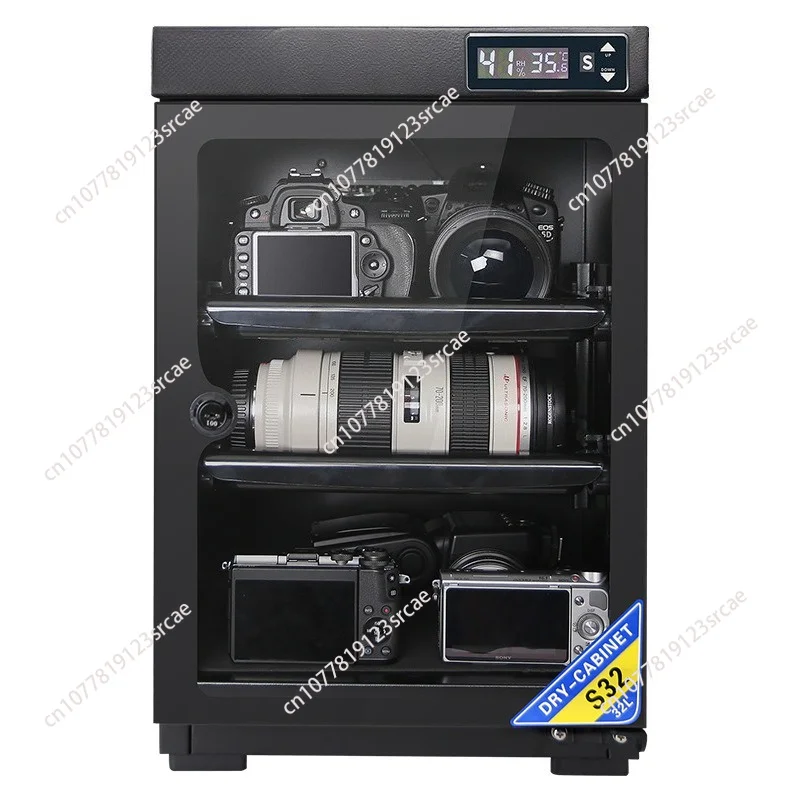 Electronic Dry Cabinet for Camera Gear - Moisture Proof Storage Box with Hygrometer for Lenses & Equipment Constant Humidity