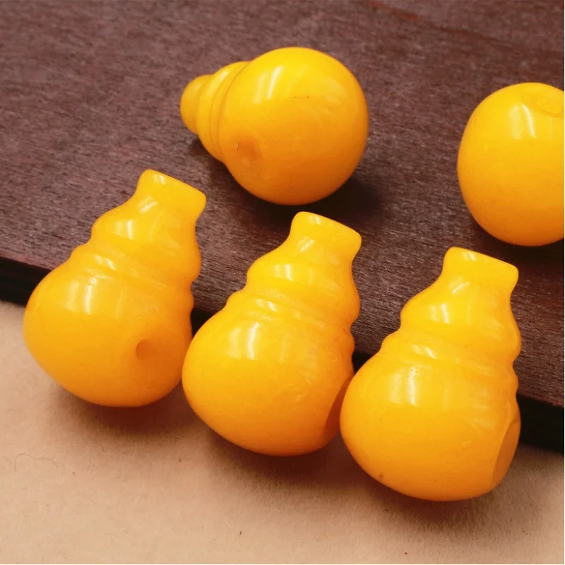 Natural Beeswax Canary Stone Nipple Tee Integrated Buddha Head Buddha Head Xingyue Bodhi Prayer Beads Jewelry Accessories Orname