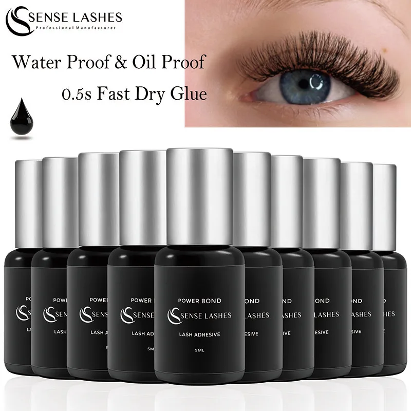 SENSE LASHES Colla per ciglia 0,5-1Sec Adesivo per ciglia ad asciugatura rapida Basso odore Colla per ciglia a lunga durata pegamento extensiones de pestañas