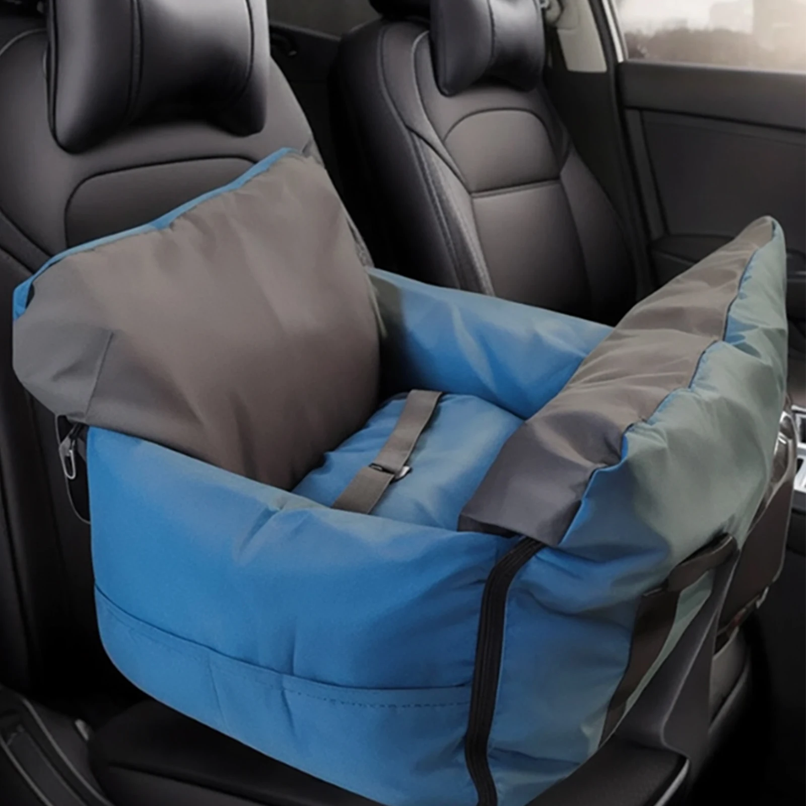 

Dog Car Seat for Small Dogs Safety Leash and Thickened Memory Foam Filling Booster Pet Carseat Puppy Travel Carrier Bed