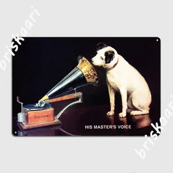 Rca Victor His Masters Voice Metal Plaque Poster Wall Cave Printing Cinema Wall Decor Tin Sign Posters
