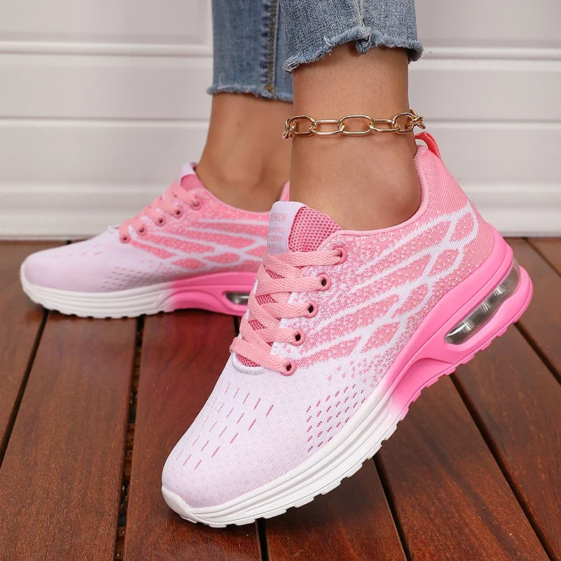 Women's Sneakers Fashion Breathable Walking Mesh Women Shoes Platform Sneaker Gym Loafers Flat Tennis Shoes Zapatillas De Mujer