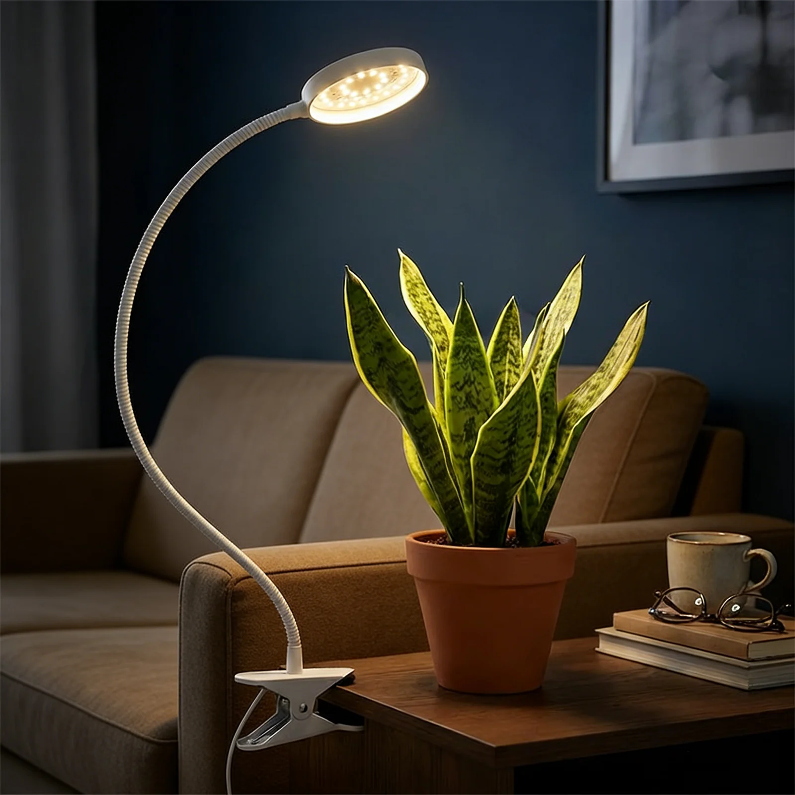 

Clip On Plant Grow Lights for Indoor Plants - Full Spectrum 3 Modes, 10-Level Dimmer, 3/9/12H Timer & Gooseneck for Succulents