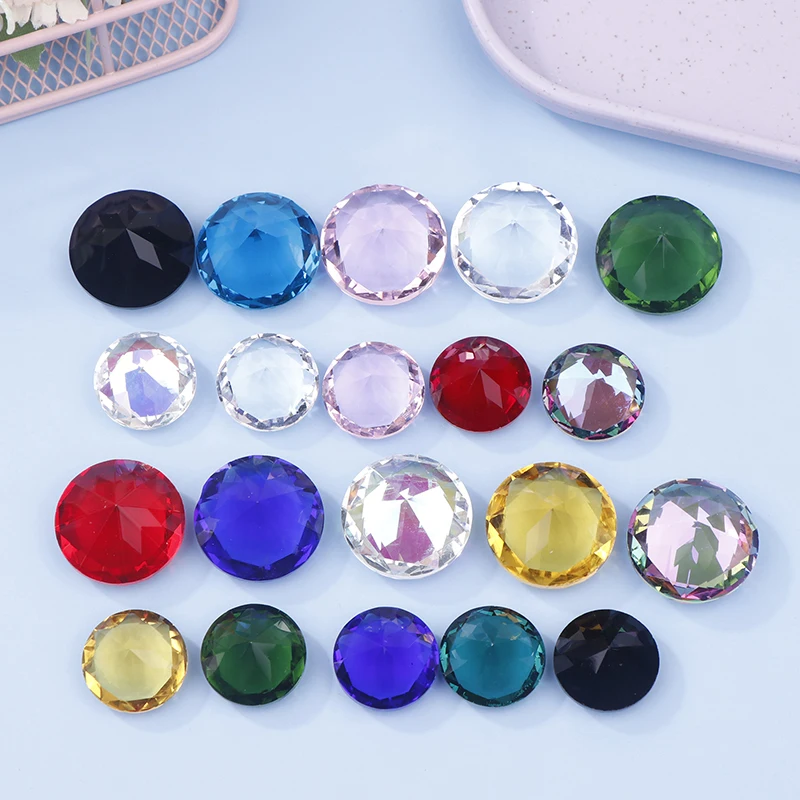 1 Sets Clear Glass Diamond Diamond Gems Princess Jewelery Girls Kids DIY Props Children Accessories Gems Plastic