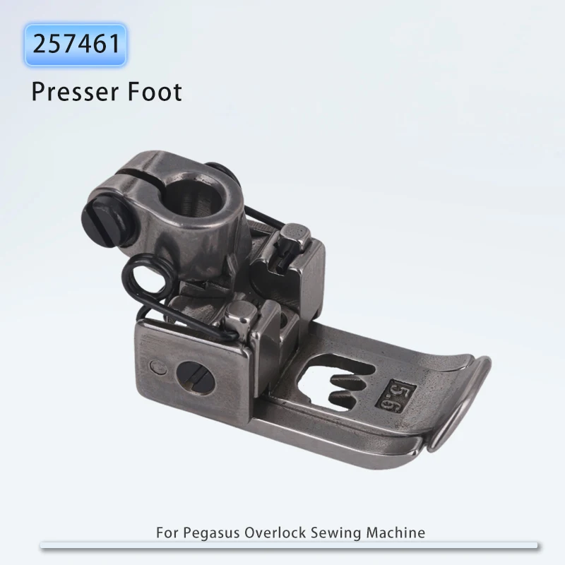 257461-56/64 Presser Foot For Pegasus Coverstitch Sewing Machine Part Fit W200 W561 W562 CW664 W2600 Needle Distance 5.6mm 6.4mm