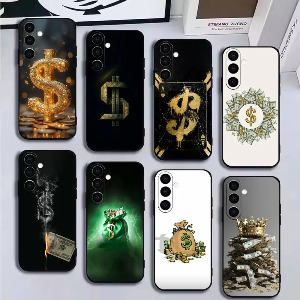 

Money Gold Cash Art Phone Case For Samsung GalaxyA13,21s,22,31,32,52,53,71,72,73,Soft Black Cover