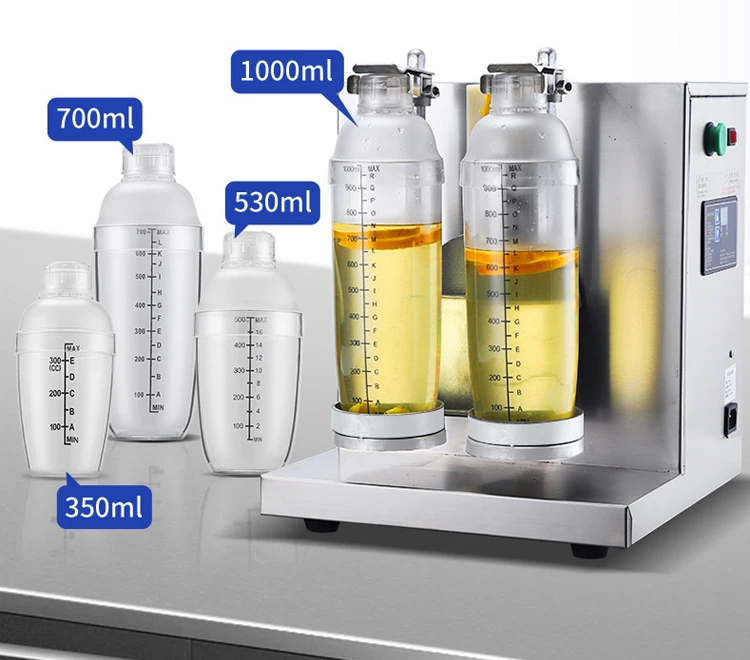 Commercial Two Cups Milk Tea Shaker Auto Mixer Bubble Tea Shaking Machine