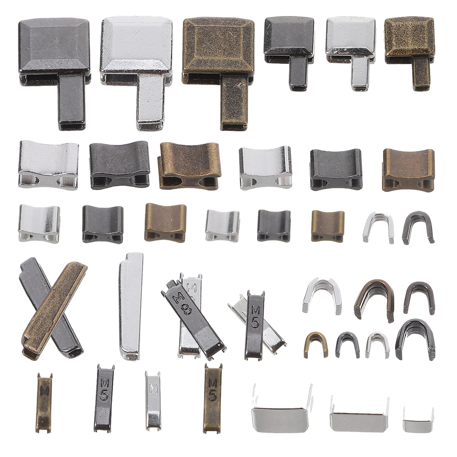 

I Shaped Metal Zipper Repair Accessories Kit Replacement Stops Insertion Pins for Jackets Coats Garments Durable Fixer Easy