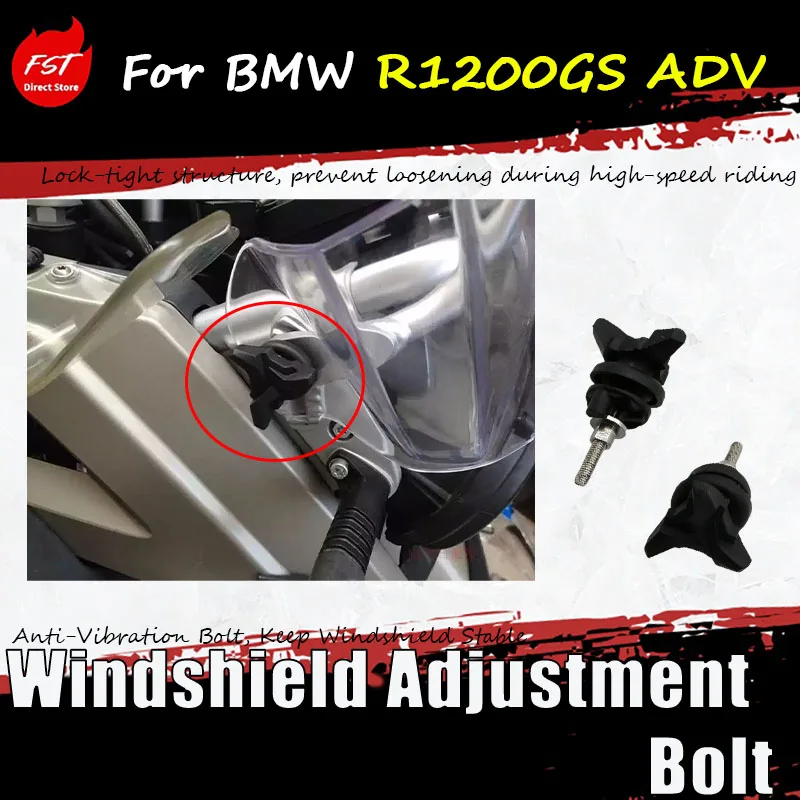 For BMW R1200GS ADV customization accessories: Front windshield adjustment screw, fixing bolt Anti‑Vibration Bolt