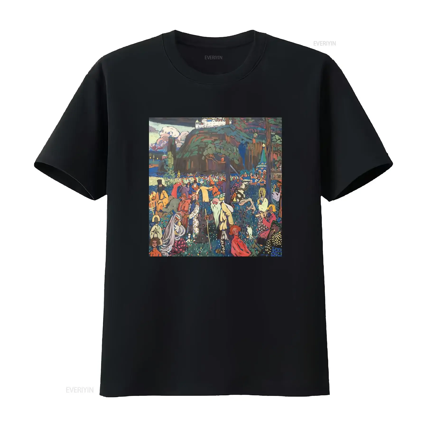 Colorful Life Das Bunte Leben Wassily Kandinsky T Shirt Art Fine for Her Him Lover vintage Washed Stylish homme Soft Stretched