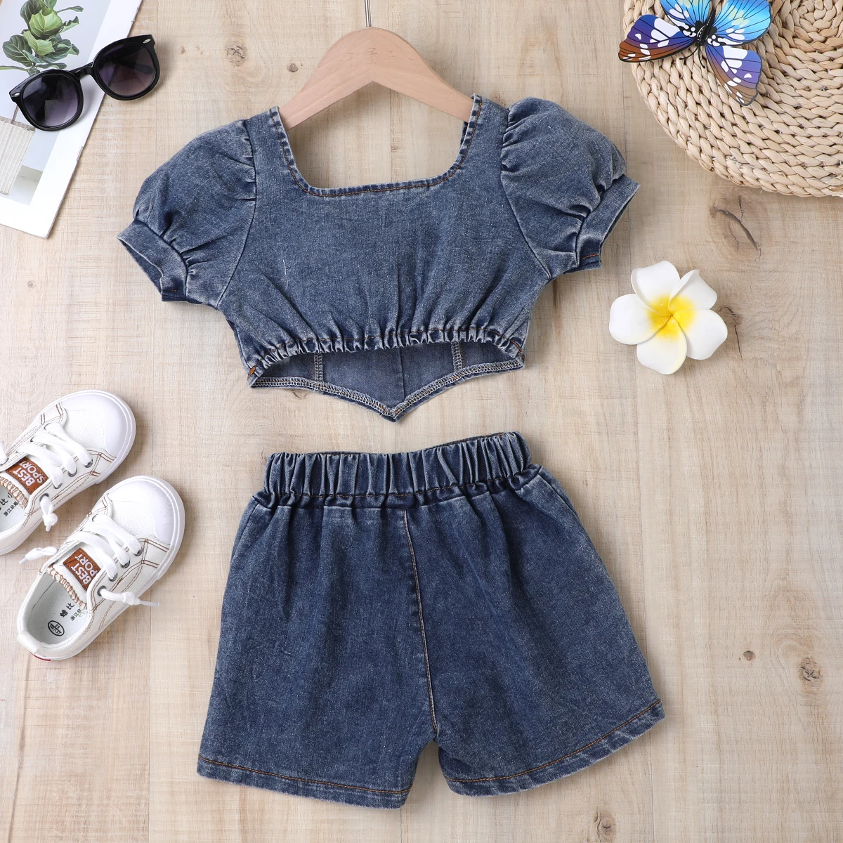 A Stylish Denim Suit For Girls