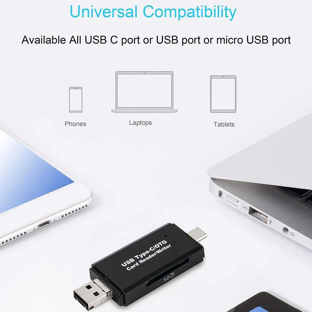 STONEGO OTG Micro SD Card Reader USB 2.0/USB 3.0/Type C/Micro USB Port SD Memory Card Reader