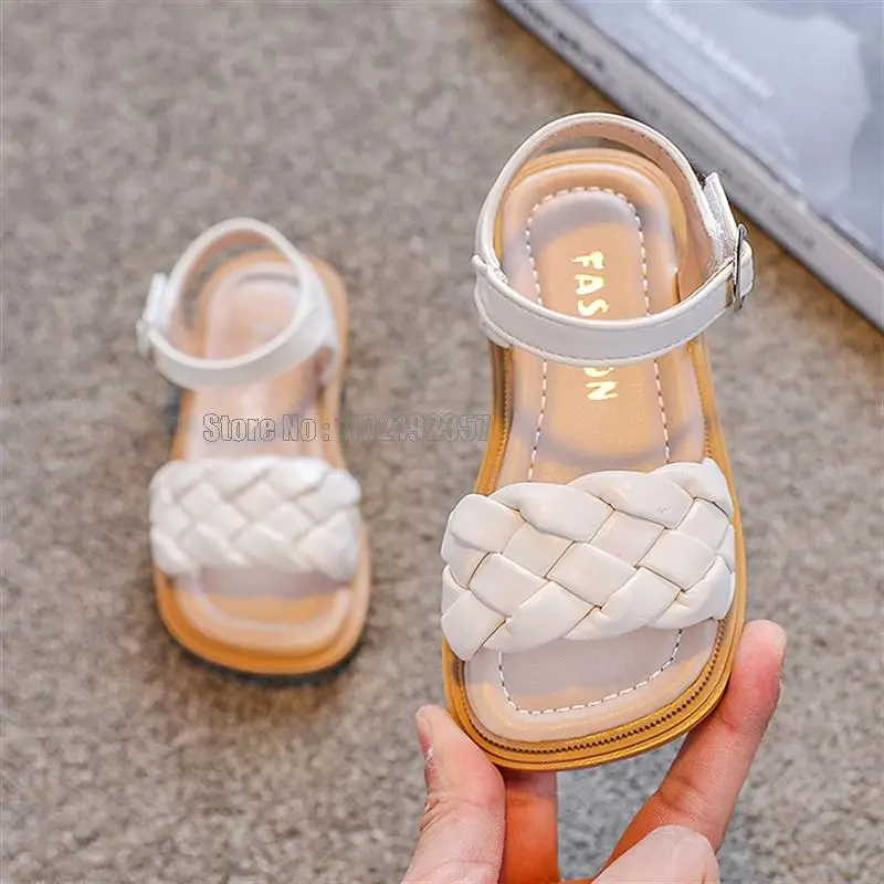 Kinder Sommer Kleinkind Wohnungen Kleine Mädchen Mode Strand Sandalen Prinzessin Kleid Party Weben Weiche Sohle Baby Kleinkind Schuhe