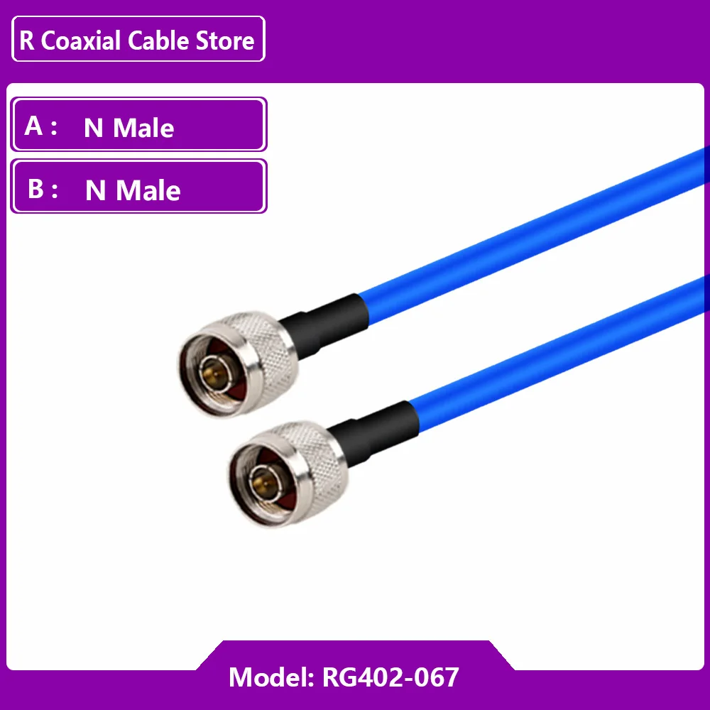 ขั้วต่อ N ตัวผู้เป็นตัวเมียกันน้ำอะแดปเตอร์ RF RG402สายกึ่งยืดหยุ่น50โอห์ม RF หางเปียสายไฟต่อโคแอกเซียลจัมเปอร์