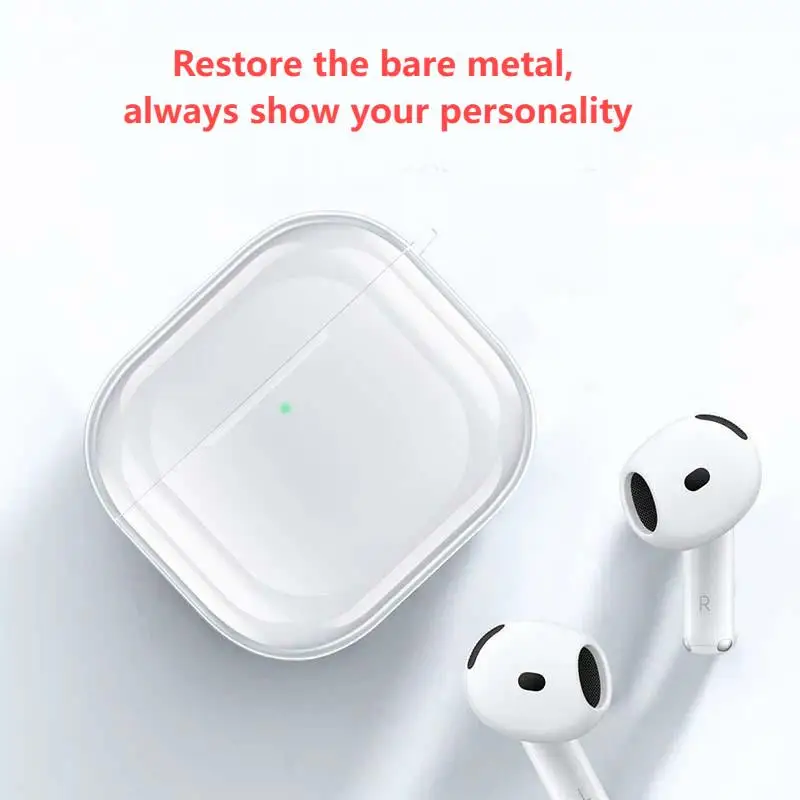 Custodia morbida in TPU trasparente per Airpods 4 Custodia protettiva trasparente per auricolari Apple Accessori per auricolari wireless