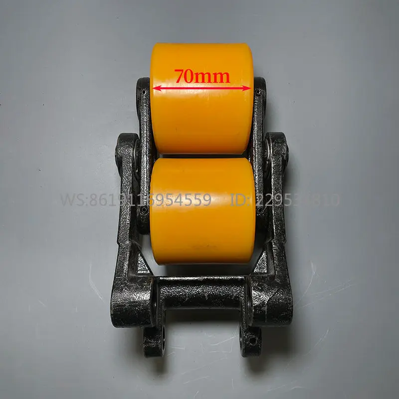 EpT15W small diamond pallet truck ground cattle front load-bearing wheel frame assembly with two 80 × 70 load-bearing wheels