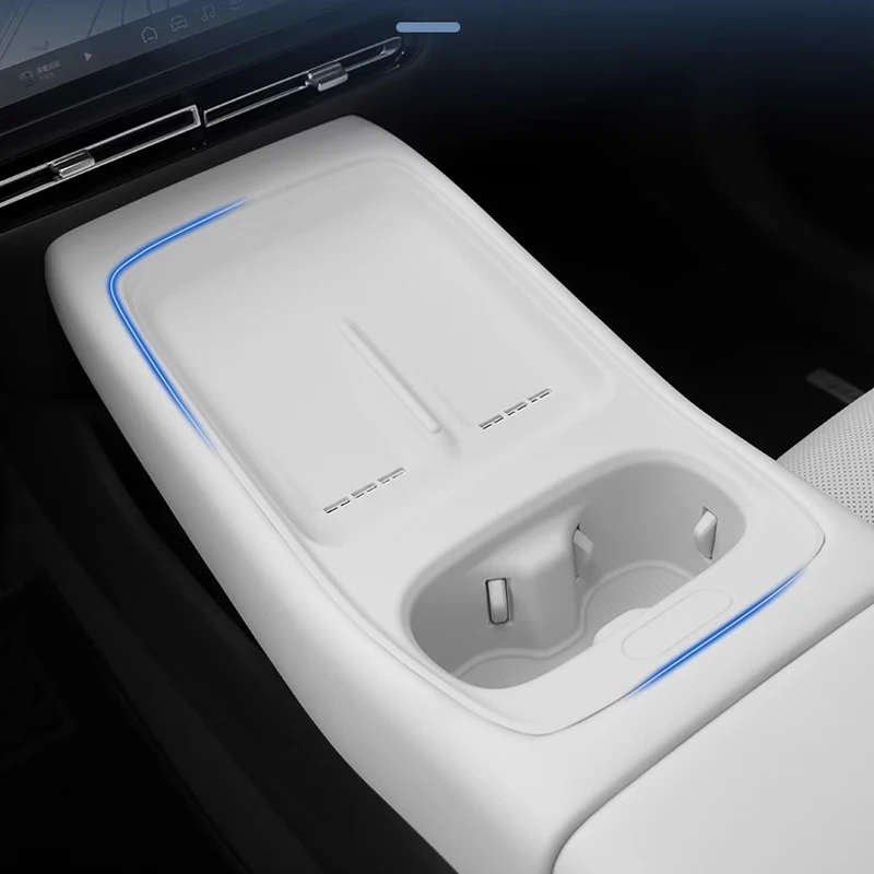 

For Xiaopeng P7 Silicone Car Centre Panel Wireless Charging Mat Rear Drain Cup Pads Window Lift Button Under Seat Storage Mat