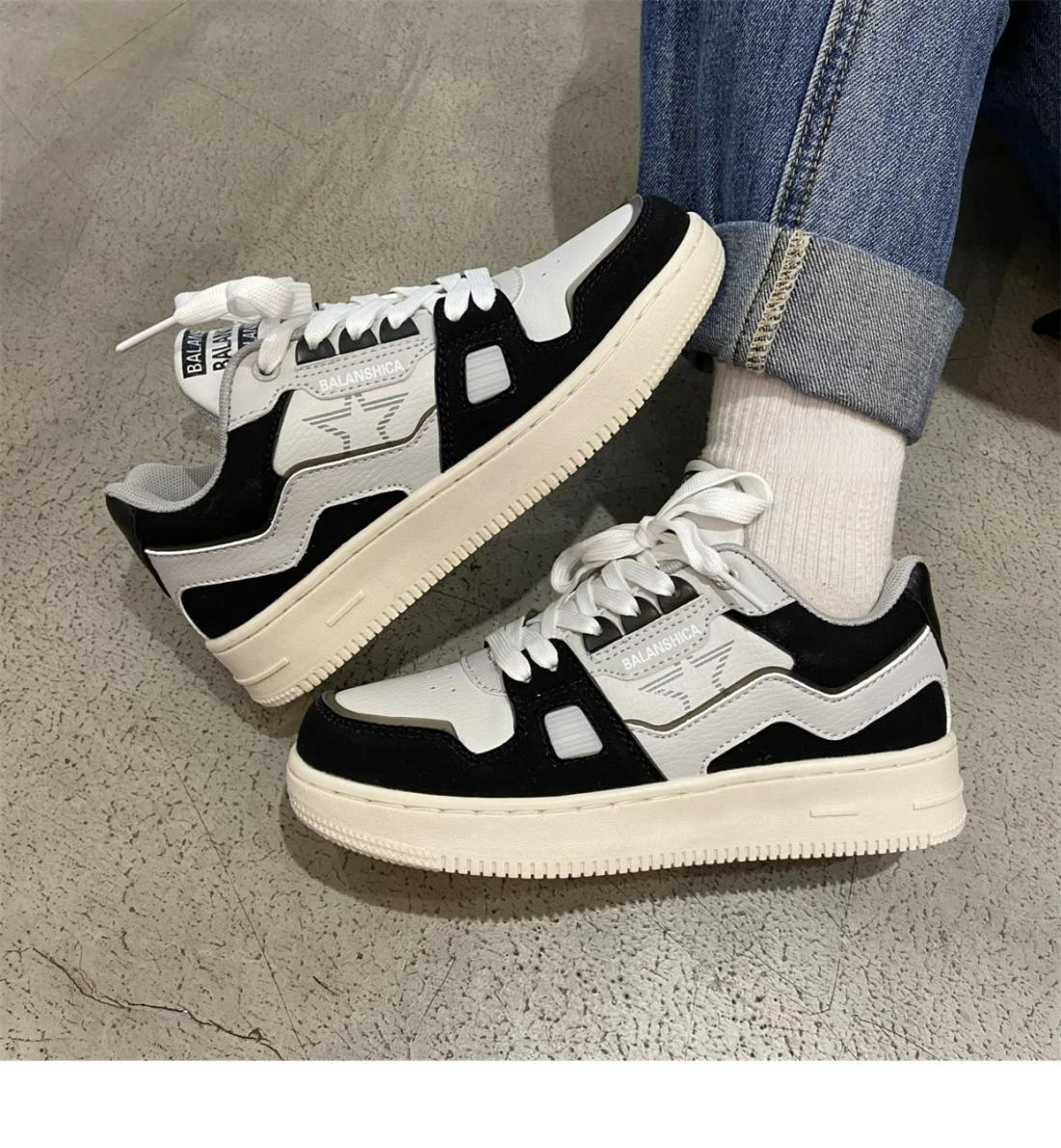 Grey Platform Sports Shoes Sneakers for Women Tennis Female Skateboard Basket Casual Vulcanize Spring Summer 2024 Vintage