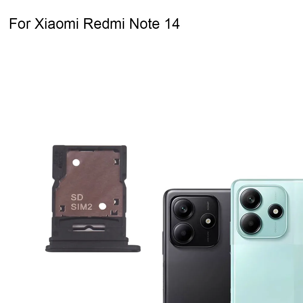 For Xiaomi Redmi Note 14 Tested Good Sim Card Holder Tray Card Slot For Xiaomi Redmi Note14 Sim Card Holder