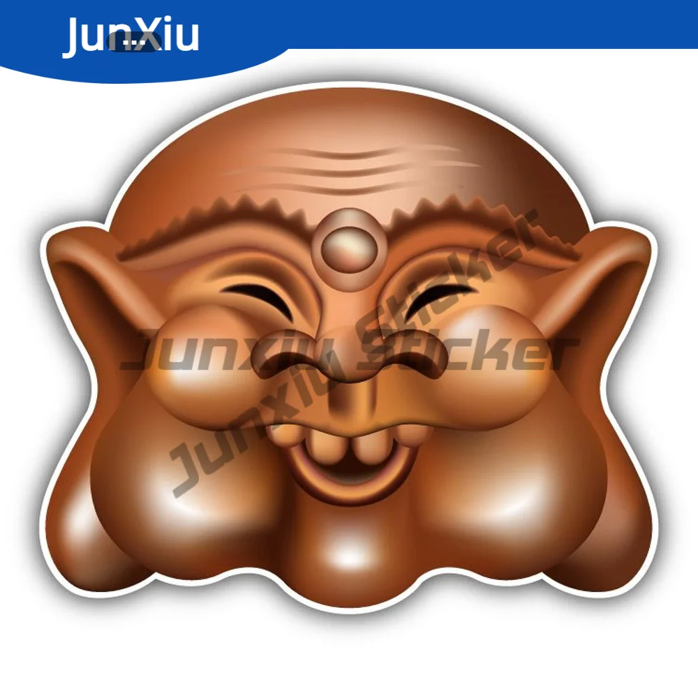 

Buddha Face Smile Car Sticker Accessories Decoration For Bumper Suv Cover Scratches Decor Graphic Laptop Speedboat Rear Windshie