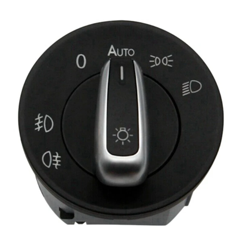 

1 PCS Car Chrome Fog Lamp Headling Knob Switch 1ZD941431B Black For Skoda Octavia 2007-2016