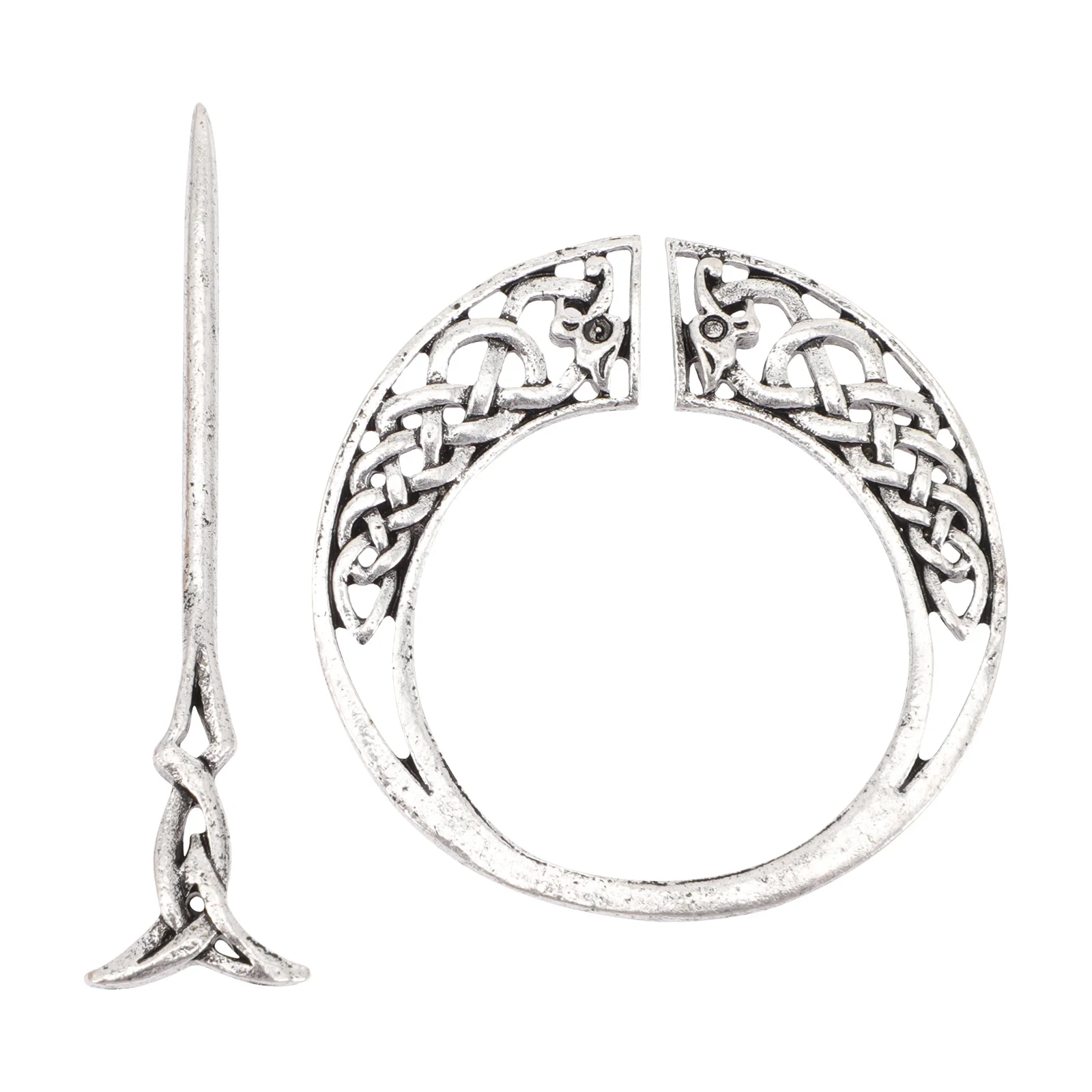 

Vintage Hair Accessories Retro Alloy Viking Clips for Women Parties Celebrations Unique Gifts Hair Bun Stick Barrette