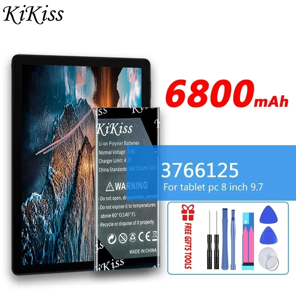

For Tablet PC 8 9.7 10.1 Inch 3766125 Laptop Battery Reliable Power Supply 6800mah Long-Lasting Performance