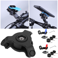 Motorcycle Bike Phone Holder Anti Slip Absorber Phone Holder Stand 360° Rotatable Anti-Shock Handlebar Phone Security Brackets