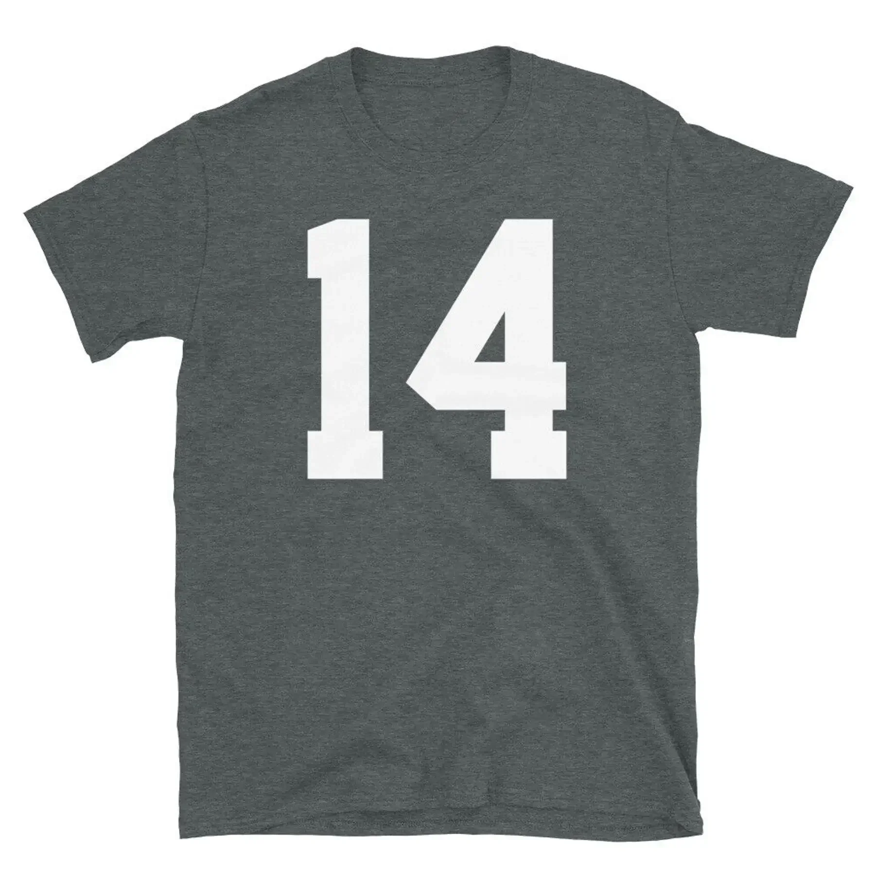 Team Uniform Jersey Number 14 Birthday Varsity Short Sleeve Unisex T Shirt