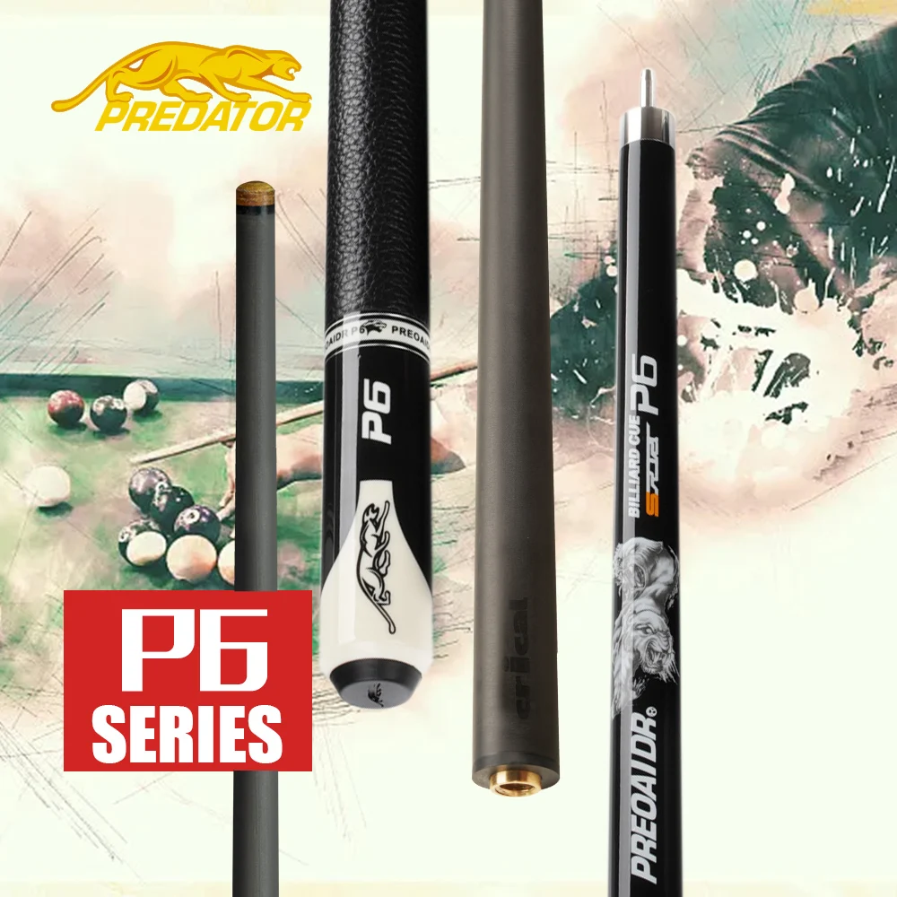 

PREOAIDR P6 Billiards Carbon Fiber Pool Cue Stick 11.5/12.4mm Tip Uniloc Joint Billiard Cue Carbon Technology Carbon Energy Cue