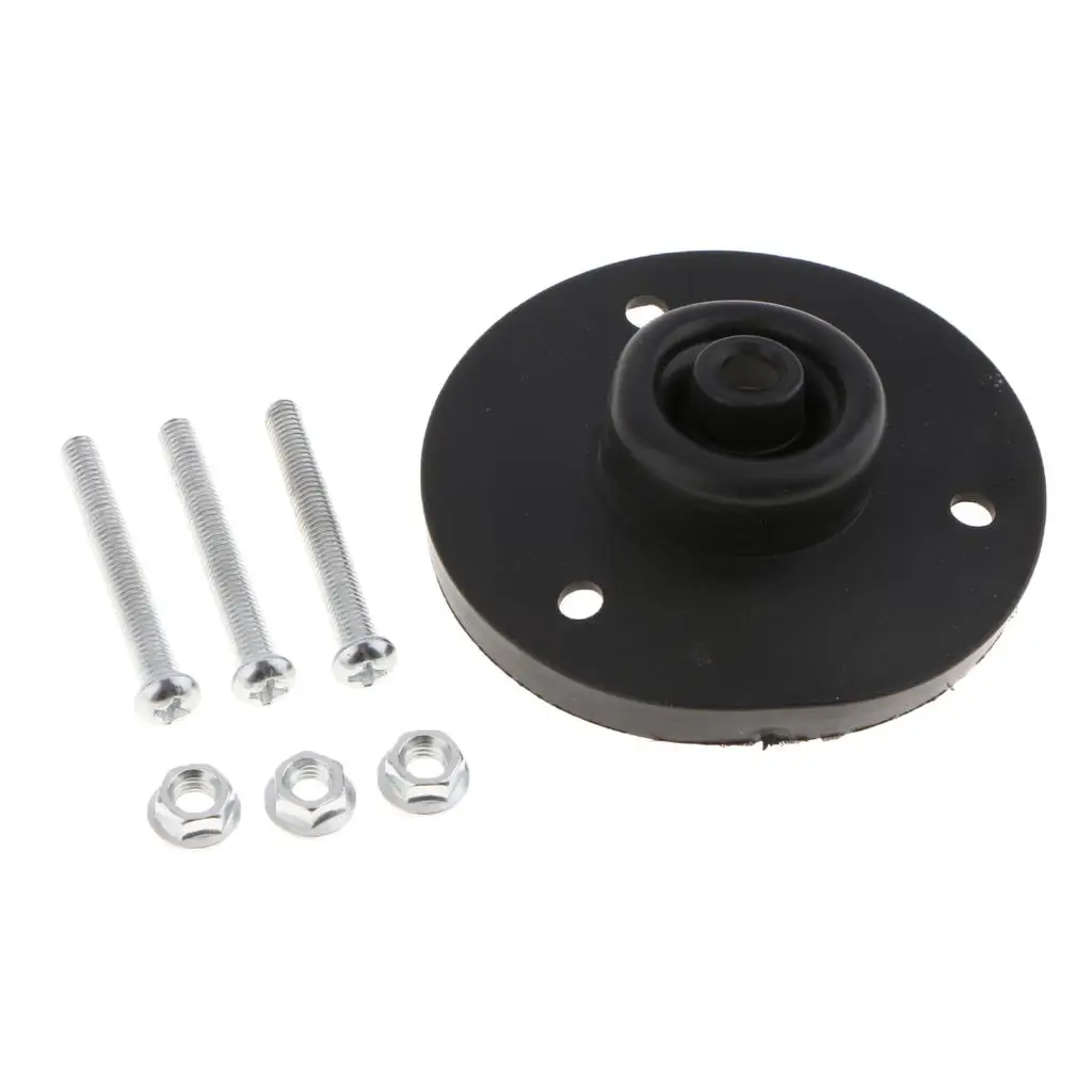 Universal Fit Trailer Dustproof Plug Cover Rubber Gasket Seal Boot Cap for Round Socket with Bolts Included