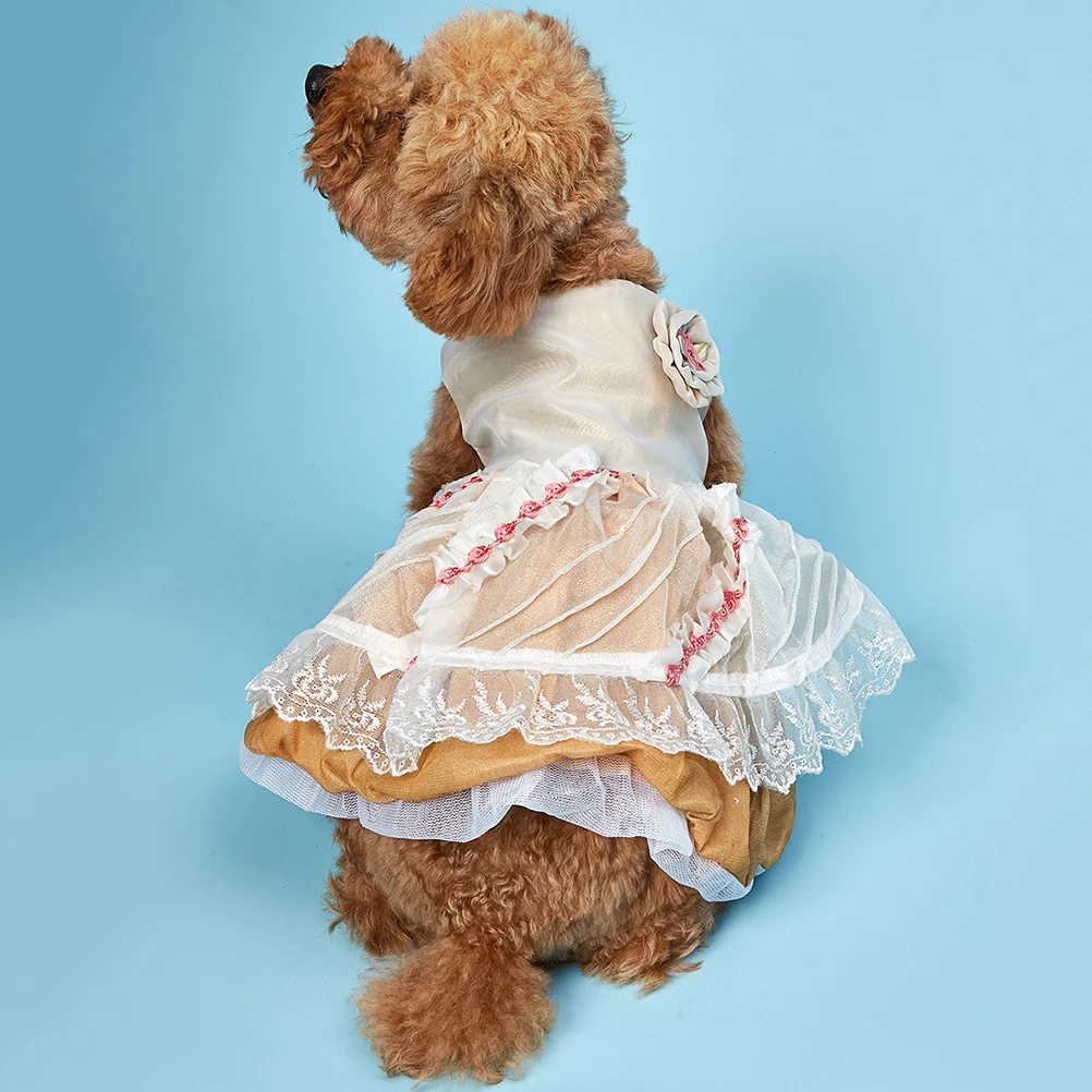 

Puppy Mesh Dog Formal Dress Skirt Pet Clothes Party Outfit Lovely Dress Pet Skirt Dog Clothes Puppy Costume