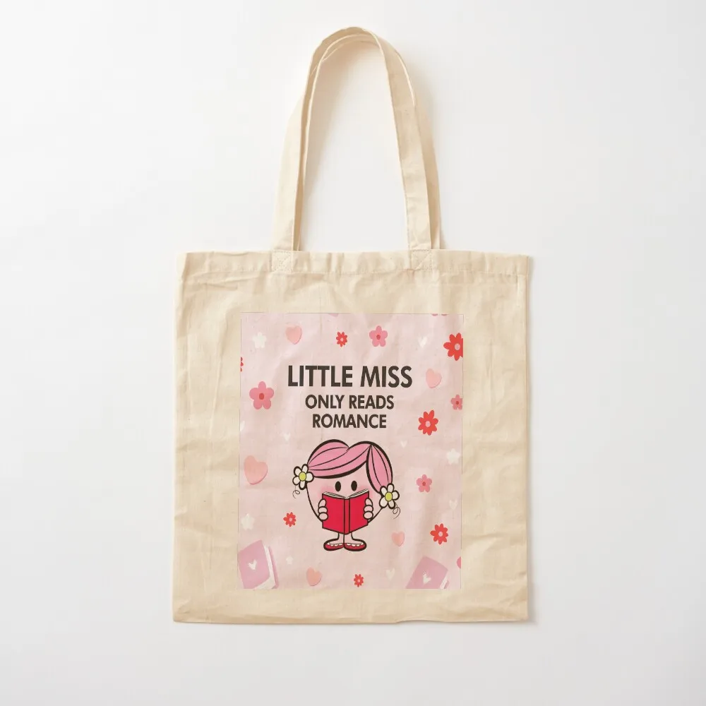 little miss only reads romance Tote Bag university shopper bag tote bag university Reusable bags