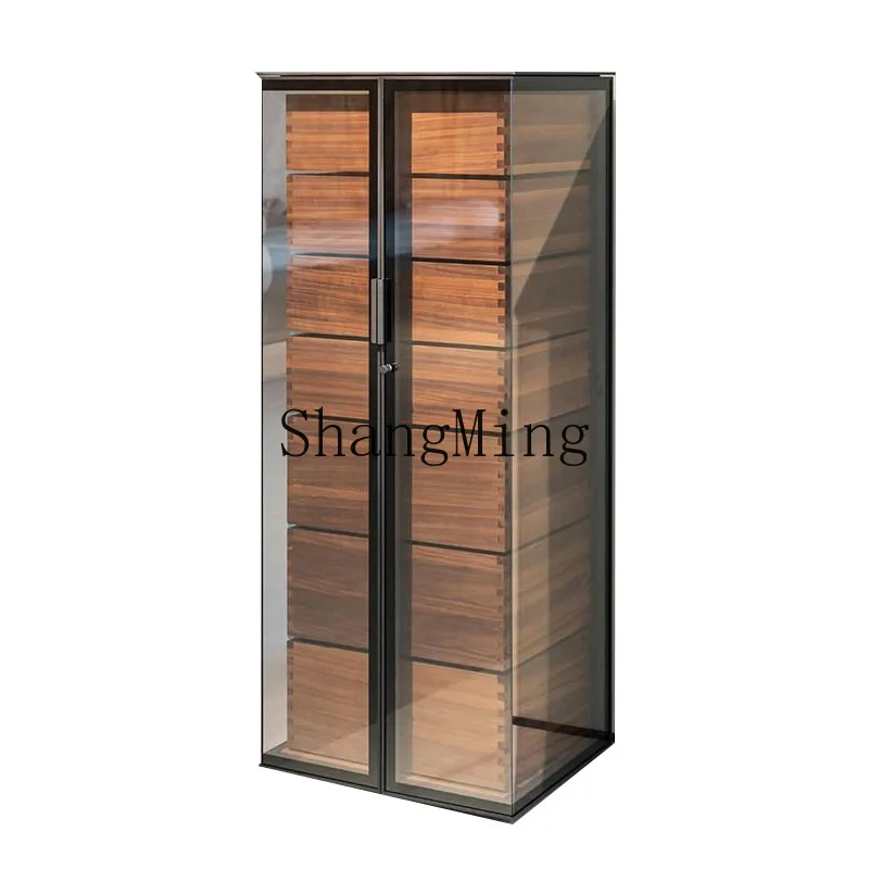 DSA light Luxury Double Door Glass Airplane Cabinet Wine Cabinet Modern High-end Figure Wine Display Cabinet
