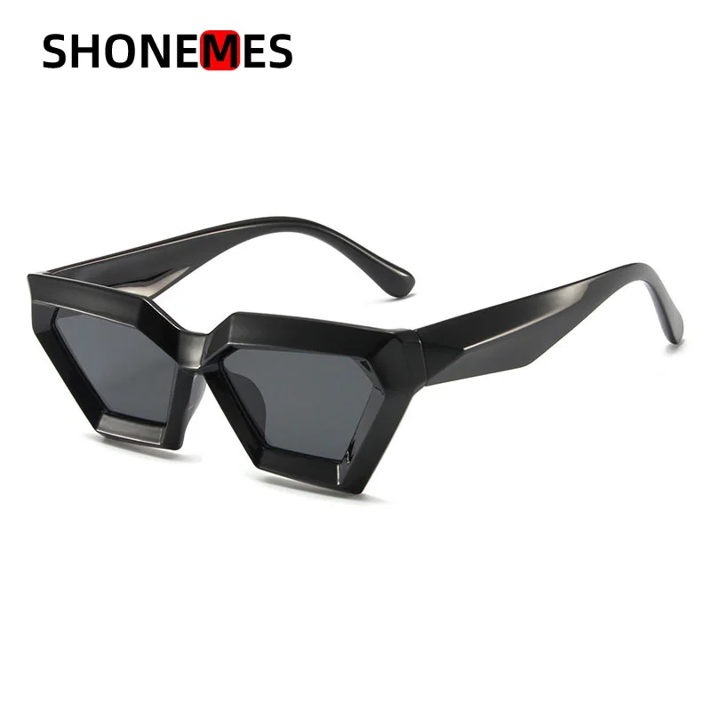 Shonemes Cat Eye Sunglasses Vintage Convex Sun Glasses Outdoor UV Protection Shades Green Black for Women