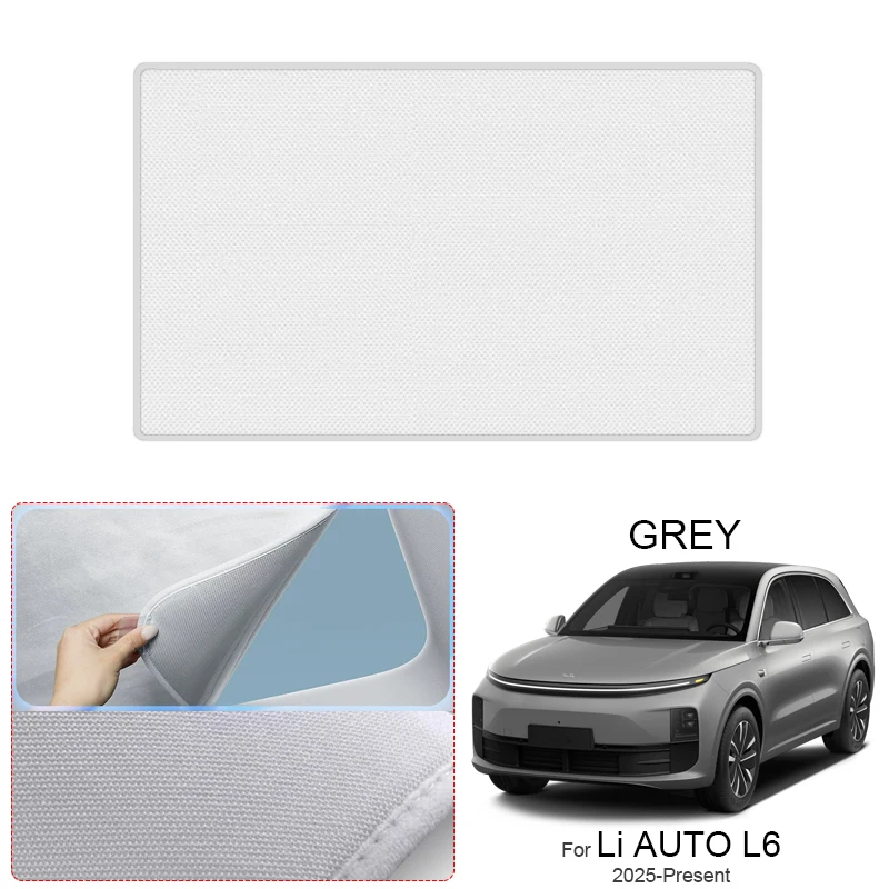 

Car Suede Fabric Anti-uv Electrostatic Adsorption Sunroof Sunshade For LI AUTO L6 2025-Present Auto Heat Insulation Skylight