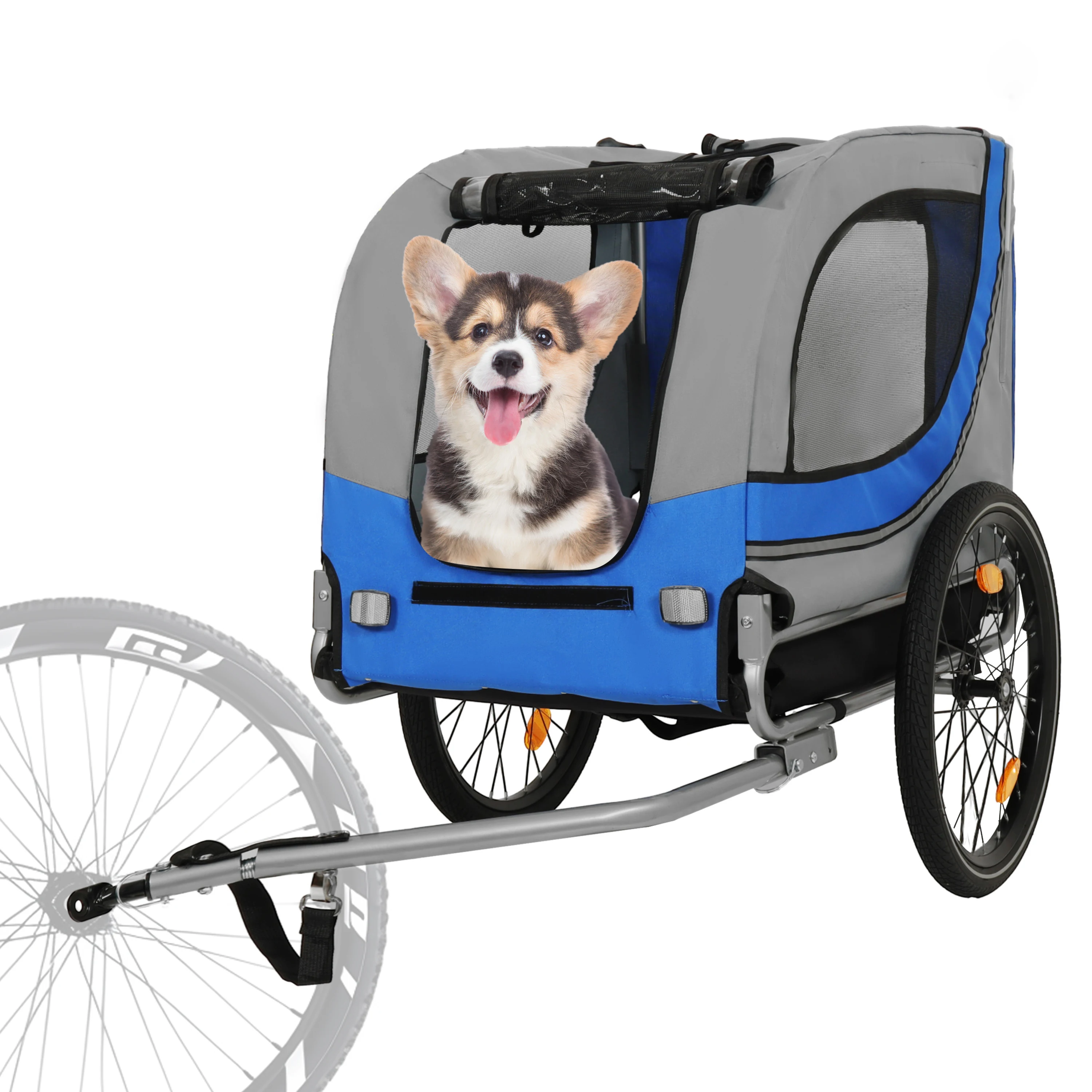 High Quality  Pet Trailer Outdoor Foldable Cargo Trailer Stroller Jogger for Bike 2 in 1 Dog Bike Bicycle With Wheels