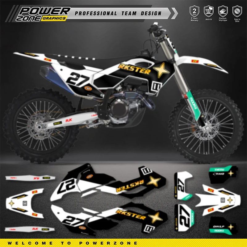 PowerZone For Husqvarna Decal  TC FC 2023 2024 2025 TE FE 2024-2026 125-450CC Custom Team Graphics Decals Stickers Kit 23