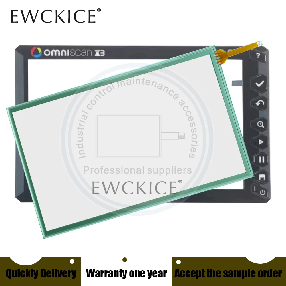New Omniscan X3 OMNIX3-PA32128PR HMI PLC Touch Screen Panel And Front Label Film And LCD Touchscreen