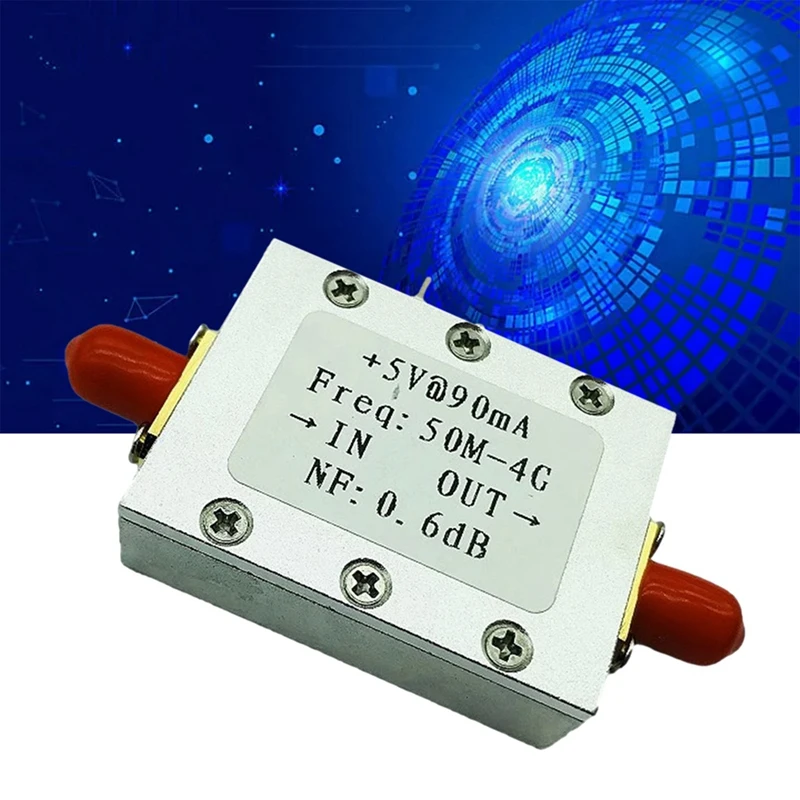 Ultra Low Noise NF=0.6DB High Linearity 0.05-4G Wideband Amplification LNA Input Down To RF Module Durable Easy To Use