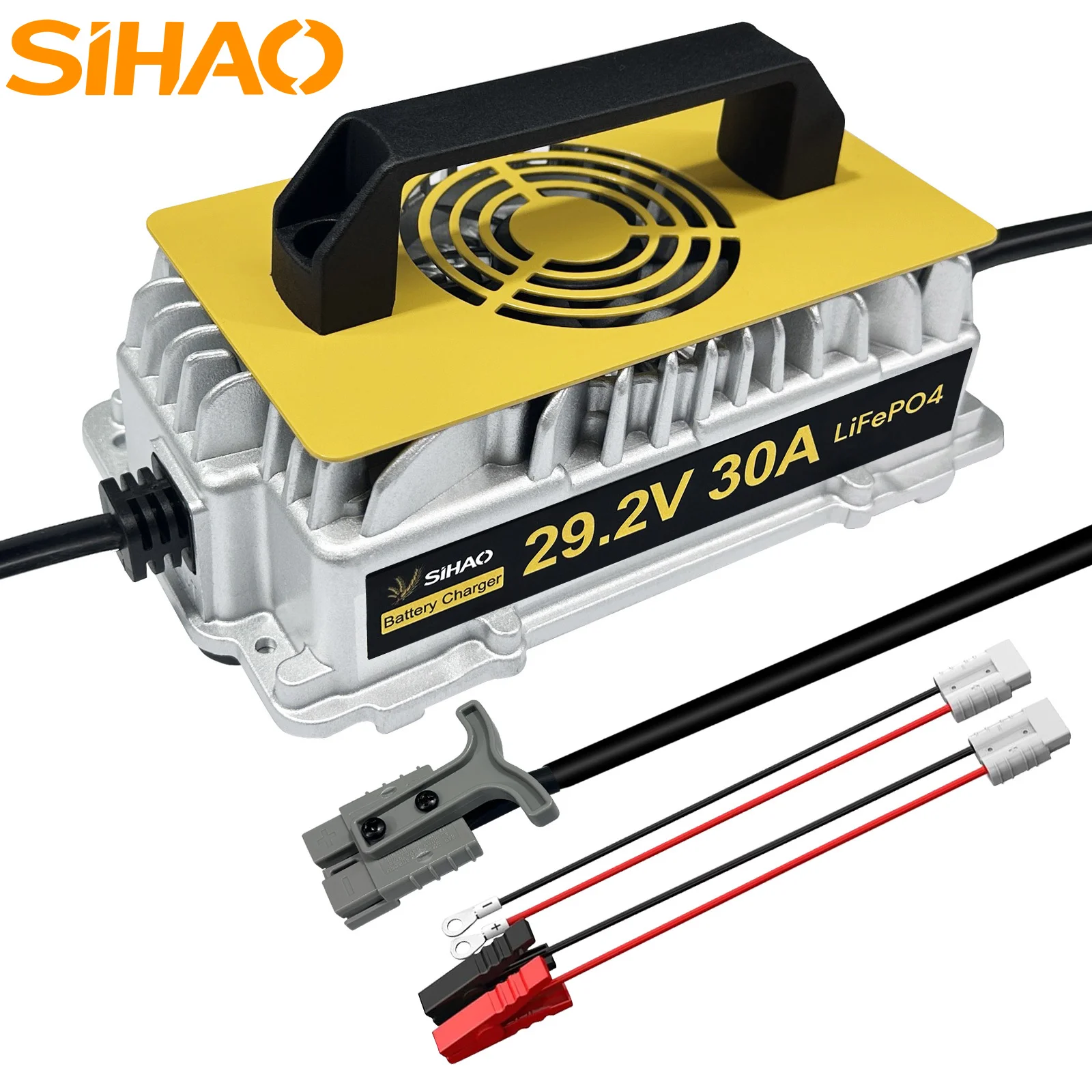Smart Charger|SIHAO Battery Charger 18A/25A/30A for Wheelchair Golf Car LiFePO4 Lead-acid Battery for Golf Cart IP65 Waterproof Car Charge