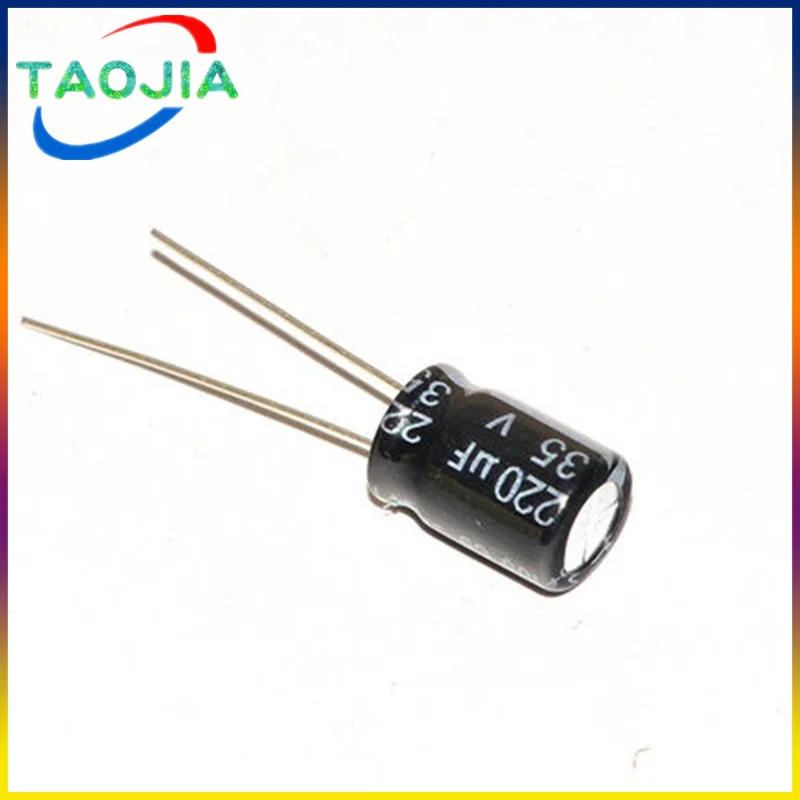 50pcs 220uF 35V 220MFD 35Volt  Aluminum Electrolytic Capacitor Radial 220mf35v 220uf35v 35v220mf 35v220uf