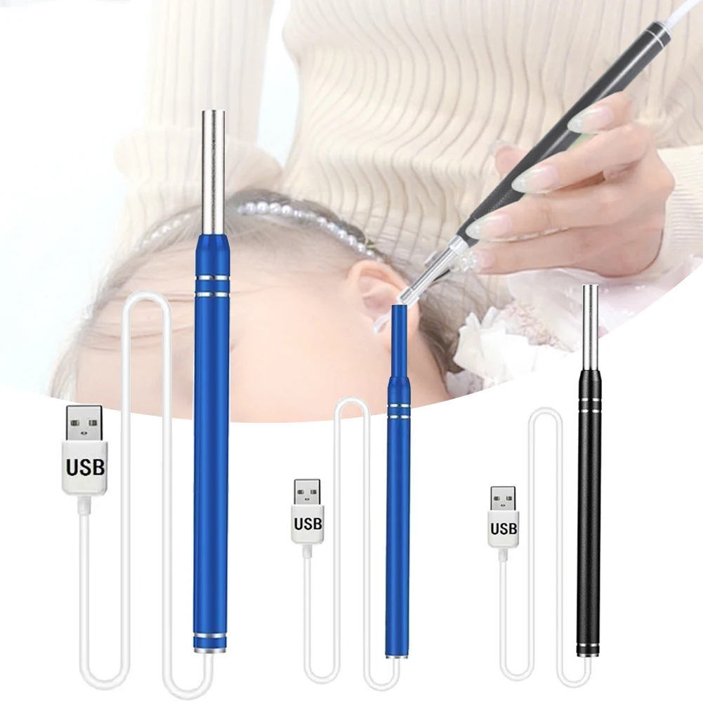 Ear Cleaner with Camera Set Ear Sticks Otoscope USB Charging Endoscope Wax Removal Tool Earpick MIni Camera Ear Cleaning Set