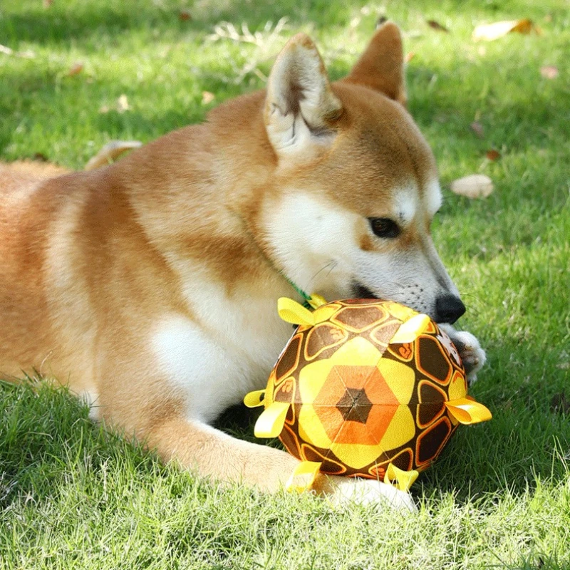 

1Pc Pet Interactive Toys Cartoon Ball Dog Toy Pet Chewing Toys Training Decompress Bite Resistant Plush Dog Toys Pet Supplies