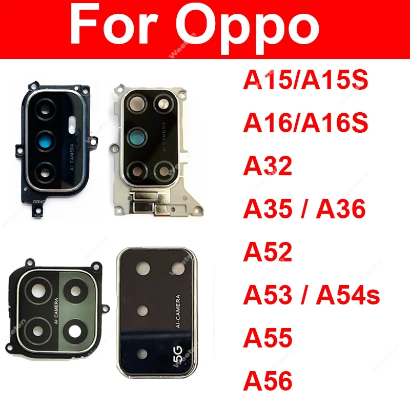 

Back Camera Lens Frame For OPPO A15 A16 A32 A35 A36 A52 A53 A54S A55 4G 5G Back Rear Camera Lens Cover Frame Holder Repair