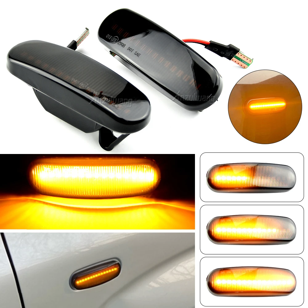 

2Pcs Dynamic LED Turn Signal Side Marker Light Repeater Lamp For Fiat Panda 169 Grande Punto Inkl Evo Doblo Fiorino Linea Idea