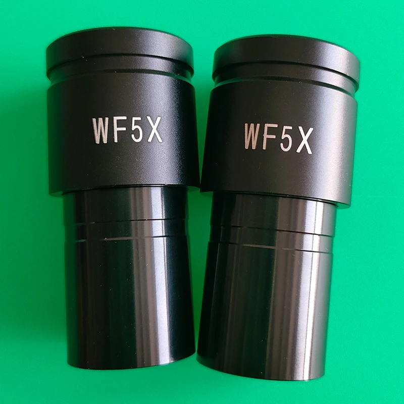 WF5X مجهر زاوية واسعة العدسة عدسة بصرية تصاعد حجم 23.2 مللي متر للمجهر البيولوجي 1 قطعة أو 2 قطعة