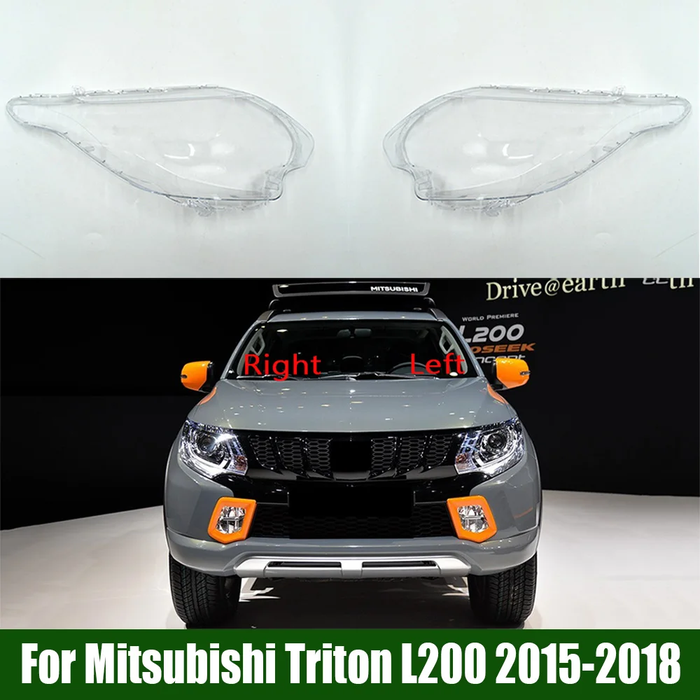 

Headlight Cover Lens For Mitsubishi Triton L200 2015 2016 2017 2018 Transparent Lamp Shell Plexiglass Replace Original Lampshade